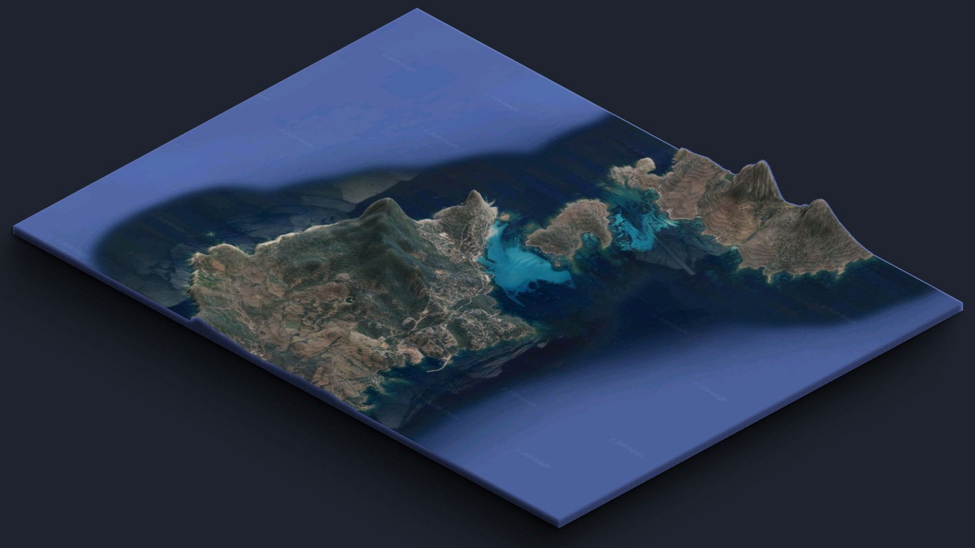 Mappe 3d con esasgerazione della quota